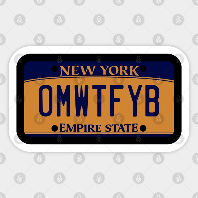 OMW2FYB License Plate Sticker by HipHopTees